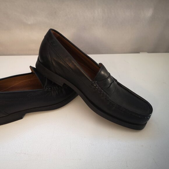 Clarks Active Air Men's Black Size 7.5 Leather Upper Loafers - Picture 6 of 9